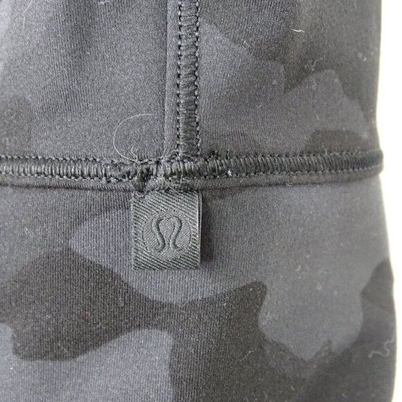 Lululemon Longline Sports Bra Women Size S Black Gray Camo Unlined NO Padding - Picture 2 of 5